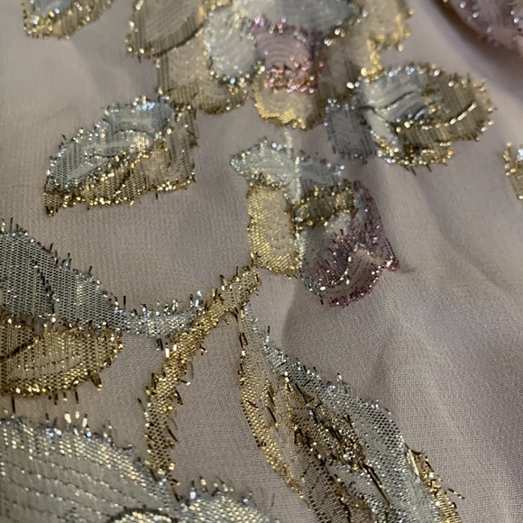 PATRA beautiful metallic sliver gold floral prints on top midi dress Far… - Picture 13 of 13